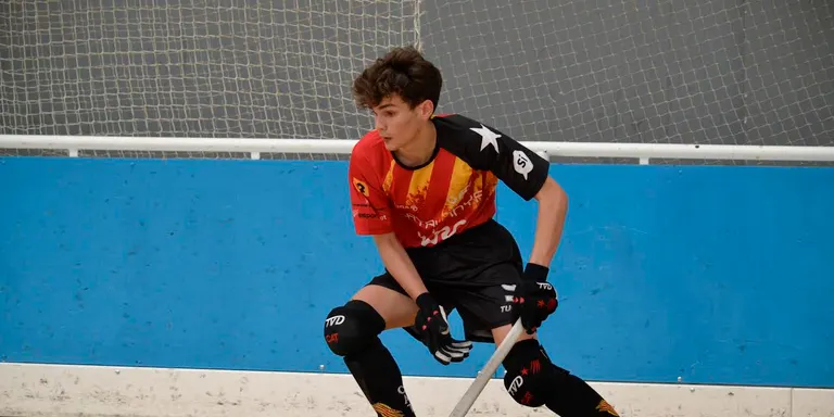 Oriol Llenas, campió d’Espanya d’hoquei patins i màxim artiller de la quadribarrada
