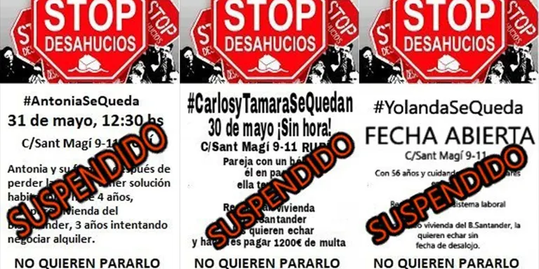 Aconsegueixen aturar els tres desnonaments previstos per a aquesta setmana