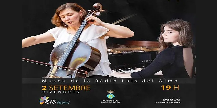 Les instrumentistes Sveta Trushka i Daria Piltyay oferiran un concert al Museu de la Ràdio de Roda de Berà el divendres 2 de setembre