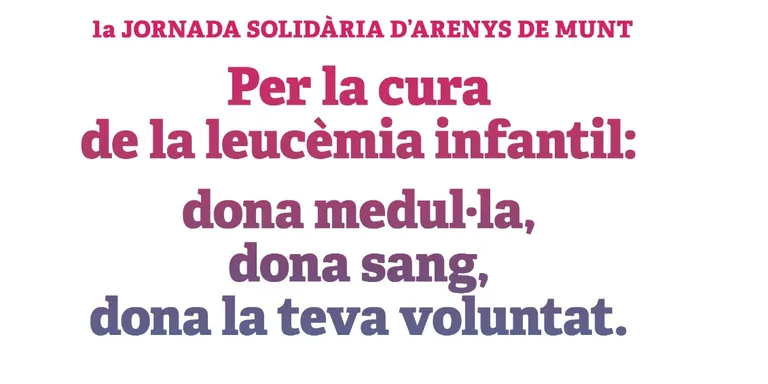 Aquest diumenge es fa la primera jornada solidària d’Arenys de Munt per la cura de la leucèmia infantil