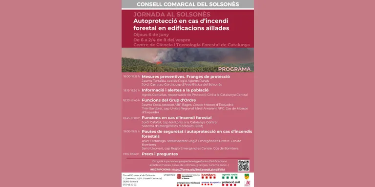 Organitzen una jornada d'autoprotecció en cas d'incendi forestal en edificacions aïllades