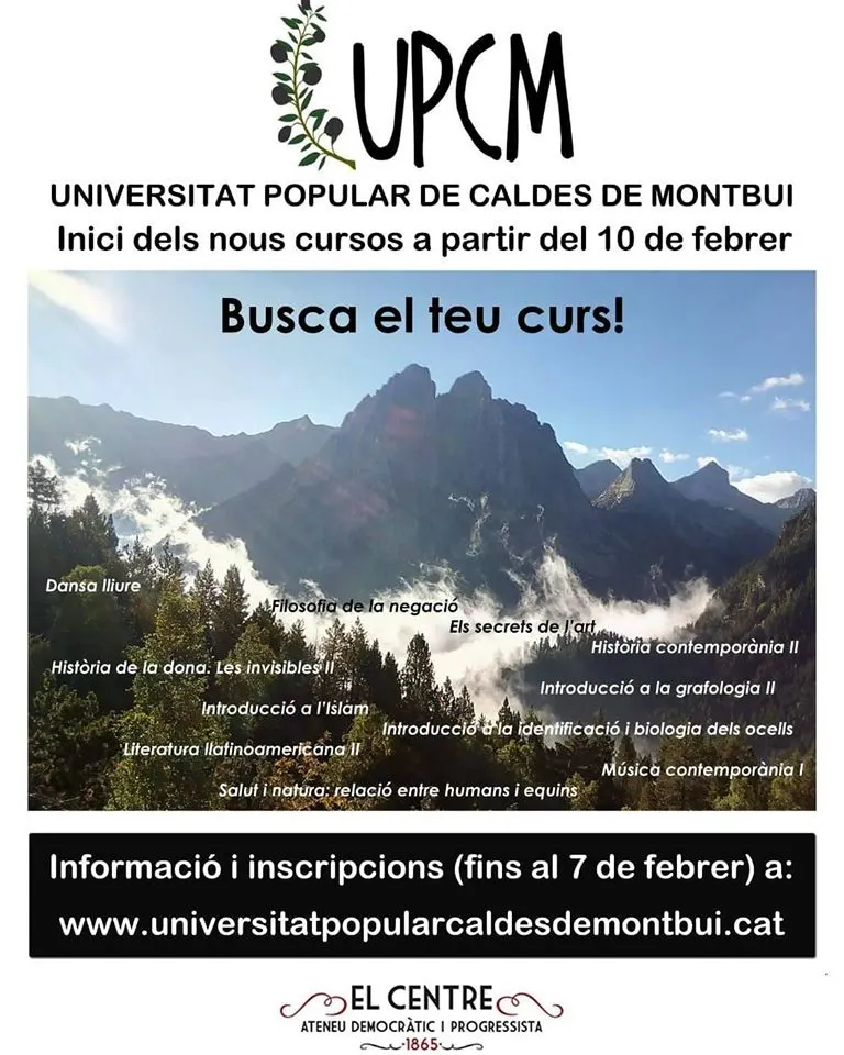 A punt de començar el 2n Quadrimestre de la Universitat Popular