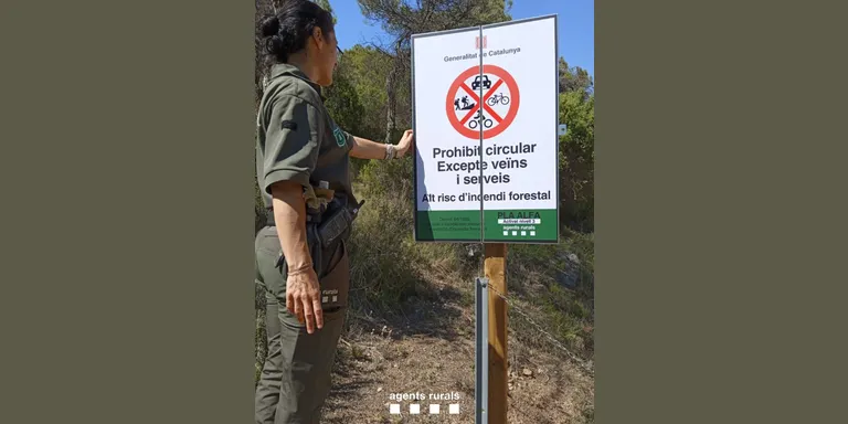 1 de cada 4 denúncies dels Agents Rurals durant el darrer episodi d'alt risc d'incendi s'ha interposat al Solsonès