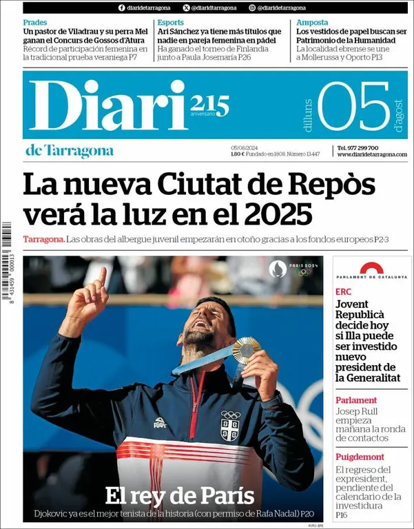 Cop d'ull als diaris d'aquest dilluns 5 d'agost