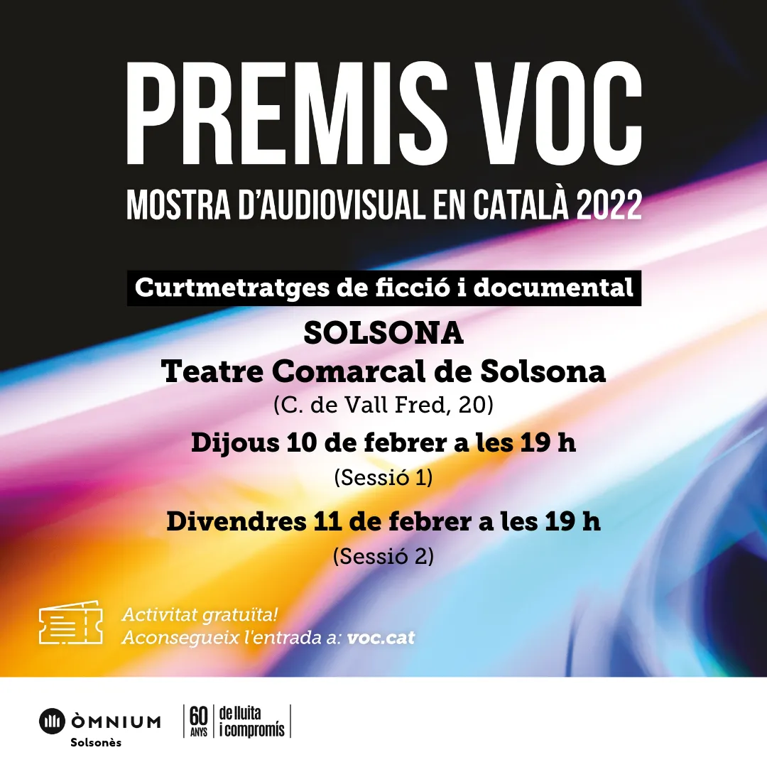 Òmnium Solsonès torna a portar a Solsona la mostra de talent audiovisual en català