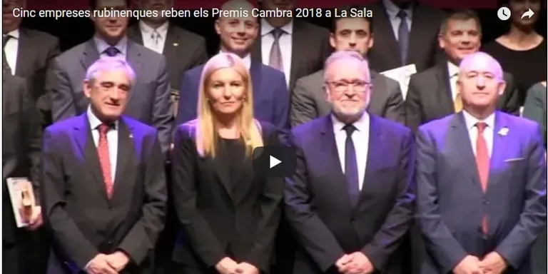 Cinc empreses rubinenques reben els Premis Cambra 2018 a La Sala