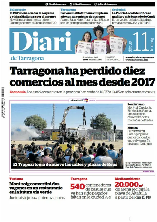 Consulta les portades dels diaris d'aquest 11 de maig