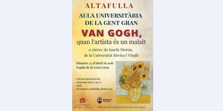Van Gogh protagonitza una nova sessió de l'Aula Universitària de la Gent Gran d'Altafulla