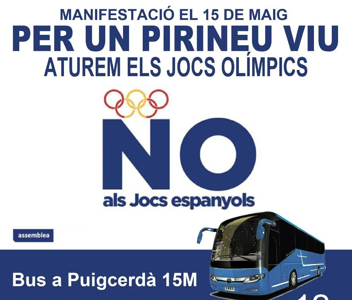 L'Assemblea organitza un bus per assistir a la manifestació en contra de la candidatura dels Jocs Olímpics al Pirineu