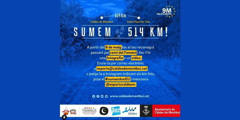 En marxa la segona edició de la caminada Sumem quilòmetres, per reforçar els agermanaments de Caldes amb Saint-Paul-lès-Dax i Taunusstein