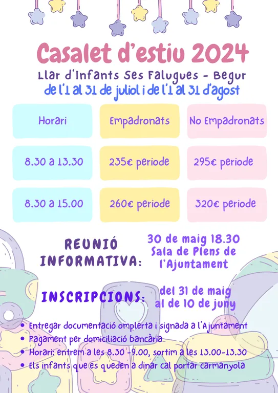 La Llar d’Infants Ses Falugues prepara una nova edició del Casalet d’Estiu