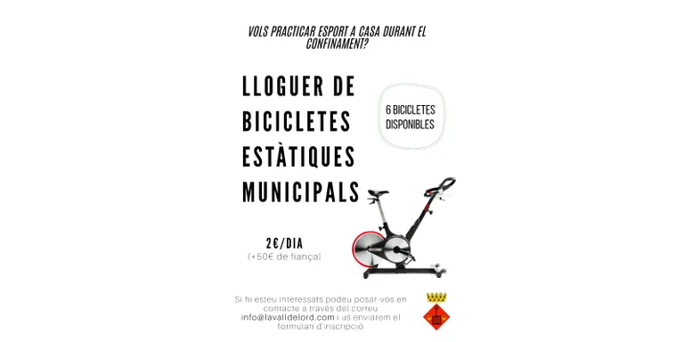 L'Ajuntament de Sant Llorenç lloga bicicletes estàtiques als veïns per facilitar la pràctica esportiva durant el confinament
