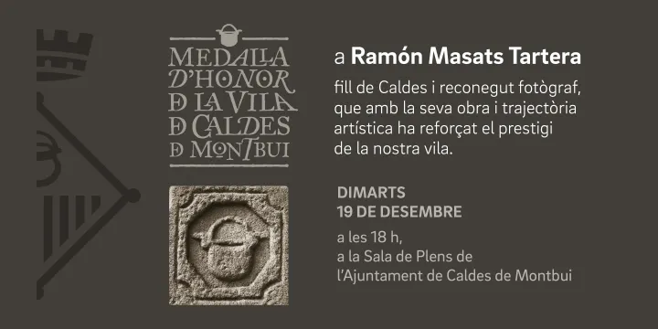 Caldes atorgarà la medalla d’honor de la vila al fotògraf Ramon Masats en un acte el 19 de desembre