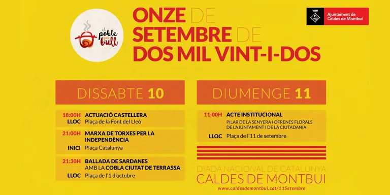 El programa de l'Onze de Setembre a Caldes recupera el format d'abans de la pandèmia