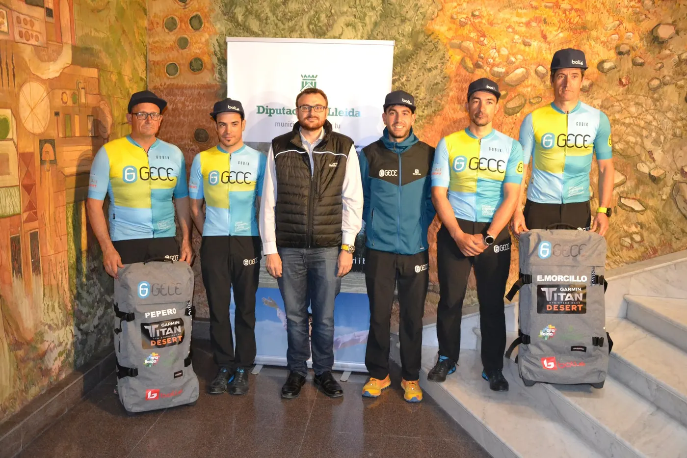 Equip GECE Team que participarà en la cursa de BTT Titan Desert 2019 (Foto: Diputació de Lleida)