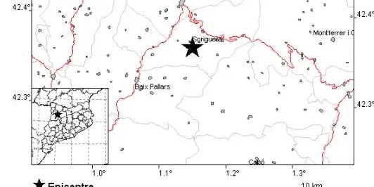 Terratrèmol de magnitud 2,6 amb epicentre a Soriguera