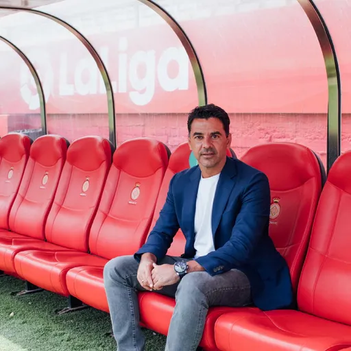 Roda de premsa presentació del nou entrenador del @GironaFC, Miguel Ángel Sánchez "Míchel"