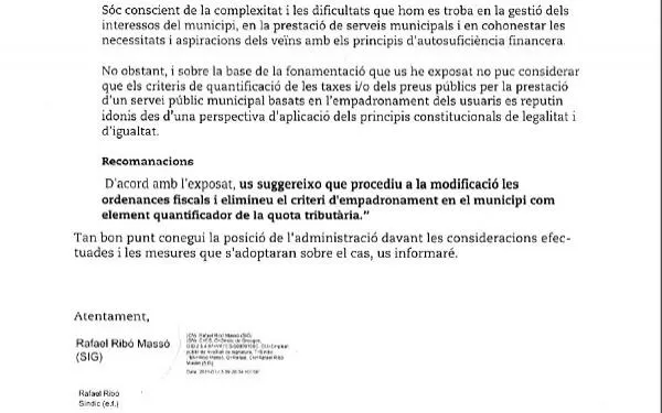 El síndic de Greuges recomana a l'Ajuntament d'Altafulla modificar els preus d'accés a la piscina i al gimnàs