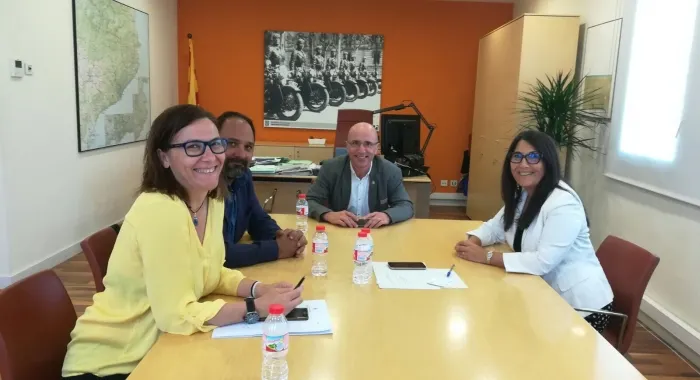 Els dos Alcaldes van anar acompanyat amb el regidor de Mobilitat, Ã€ngel Castillo  ( Foto: Annabel 