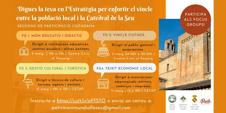 S'obre un espai de diàleg per participar en l’estratègia per enfortir el vincle entre la Catedral de la Seu d'Urgell i la població local