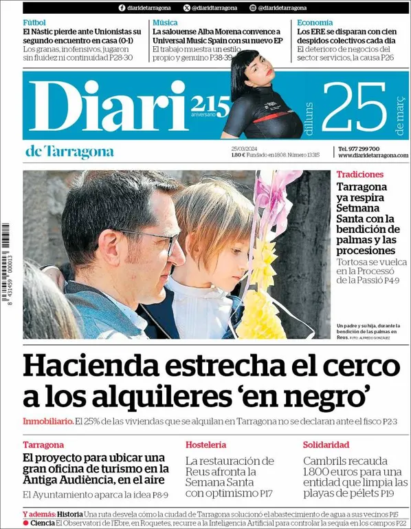 Cop d'ull als diaris d'aquest dilluns 25 de març