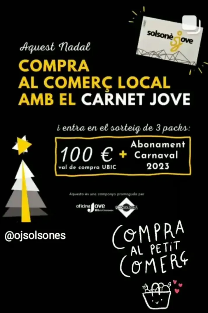 L'Oficina Jove i la UBIC premien les compres nadalenques al comerç local amb el carnet jove