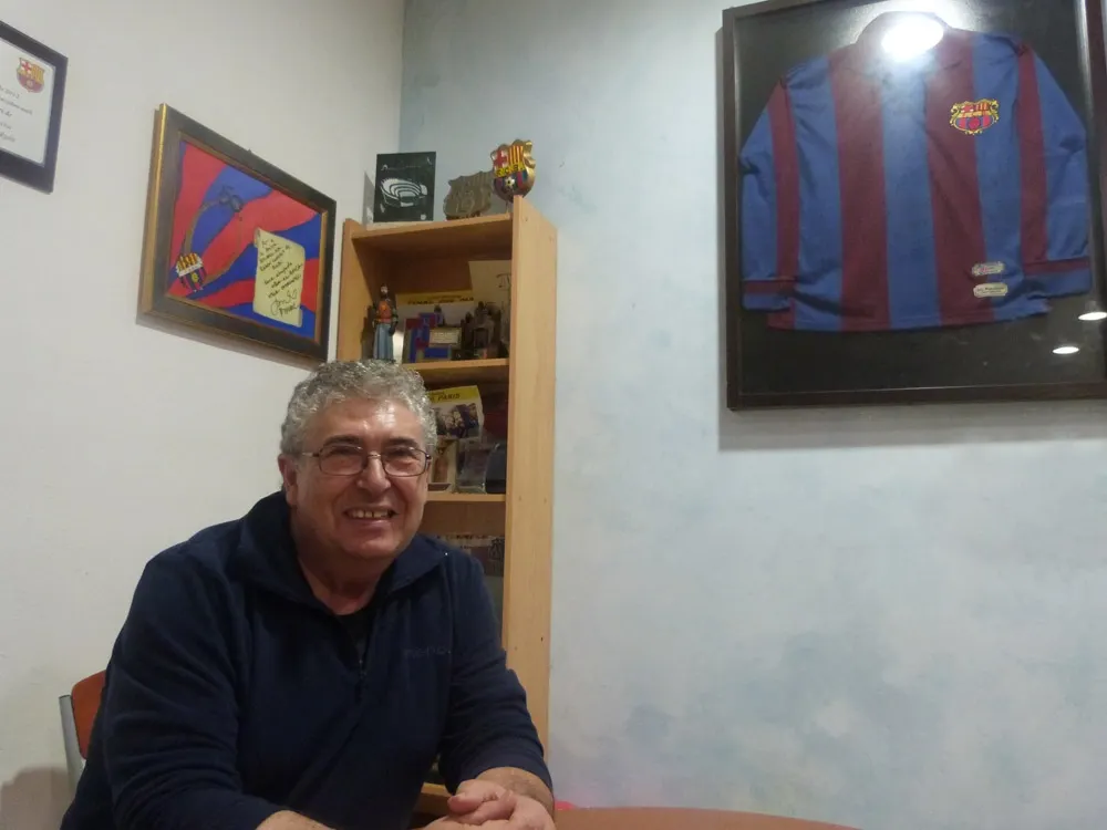 Pedro Cazorla poc dies després d'iniciar el projecte a la PBRLL l'any passat / Arxiu