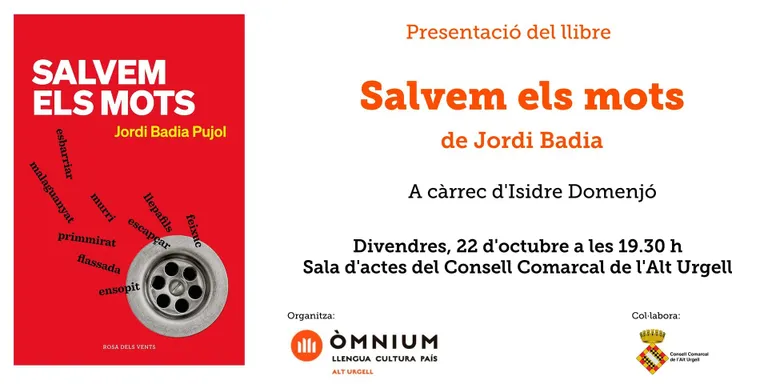 Presentació a la Seu d'Urgell del llibre 'Salvem els mots', de Jordi Badia