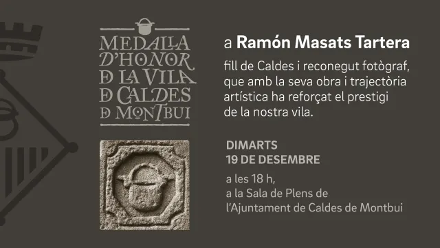 Caldes atorgarà la medalla d’honor de la vila al fotògraf Ramon Masats en un acte el 19 de desembre