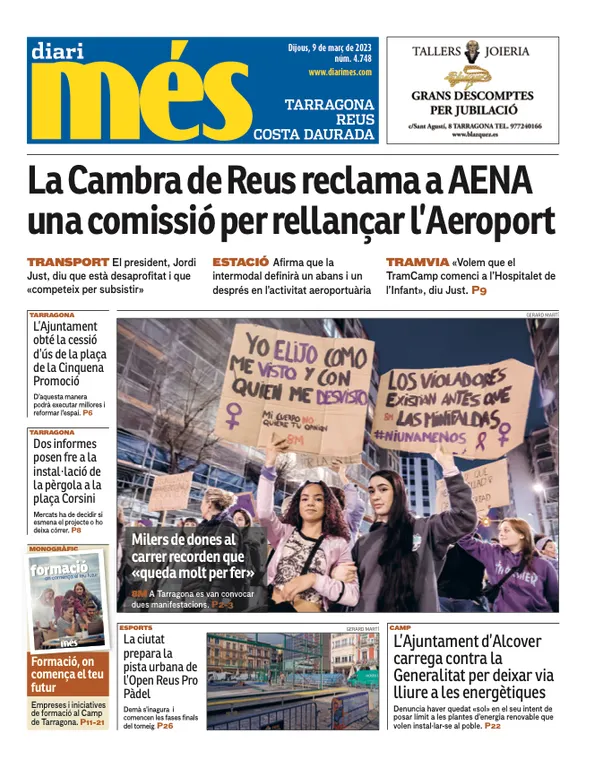 Consulta les portades dels diaris d'aquest 9 de març