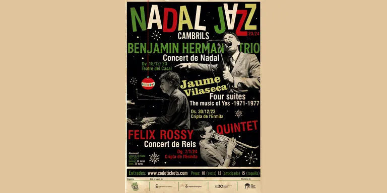 Cambrils la Mar de Jazz organitza el cicle musical de Nadal al Teatre del Casal i la Cripta de l’Ermita