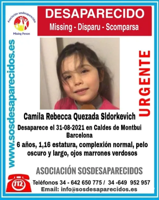 Denuncien la desaparició de Camila Rebecca Quezada, una nena de Caldes de 6 anys de la qual no es té notícia des del 31 d’agost