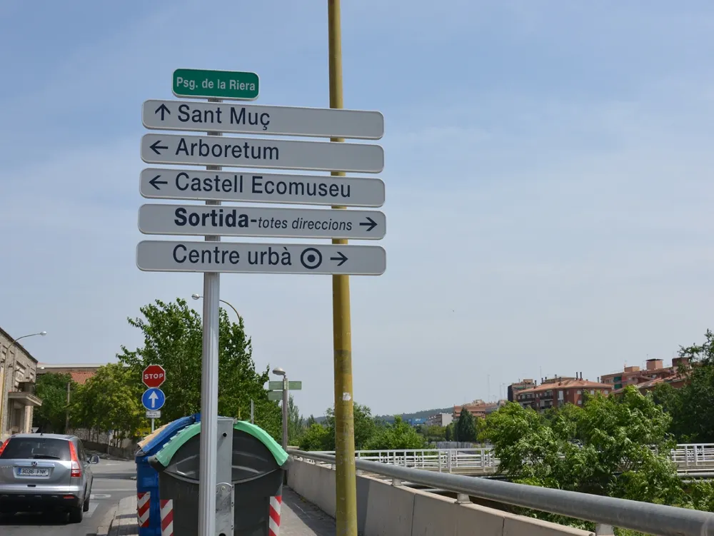 Exemple de senyalització d'orientació urbana