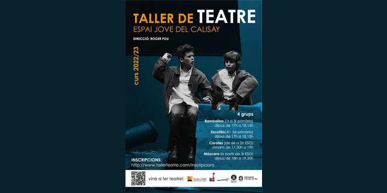Obertes les inscripcions pel taller de teatre d'enguany que començarà en 3 setmanes