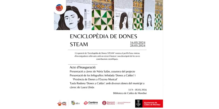 L’exposició “Enciclopèdia de dones STEAM” aterra a la Biblioteca