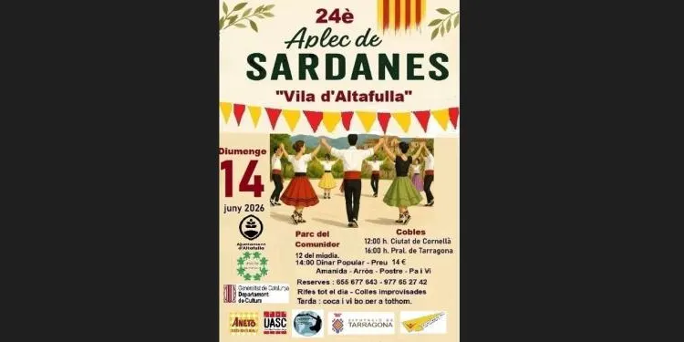 El Parc del Comunidor tornarà a ser l’escenari del tradicional Aplec de Sardanes “Vila d’Altafulla, aquest diumenge 14 de juny