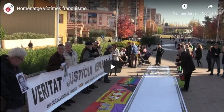 La Mesa d'Entitats Memorialistes homenatja els rubinencs represaliats pel Franquisme