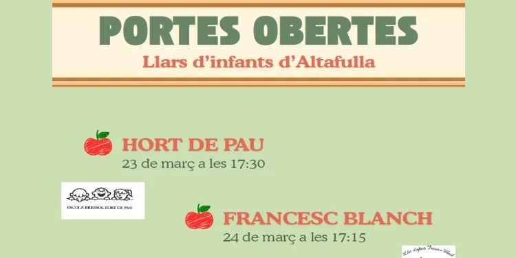 Les llars d’infants d’Altafulla celebren jornades de portes obertes per donar-se a conèixer a les famílies