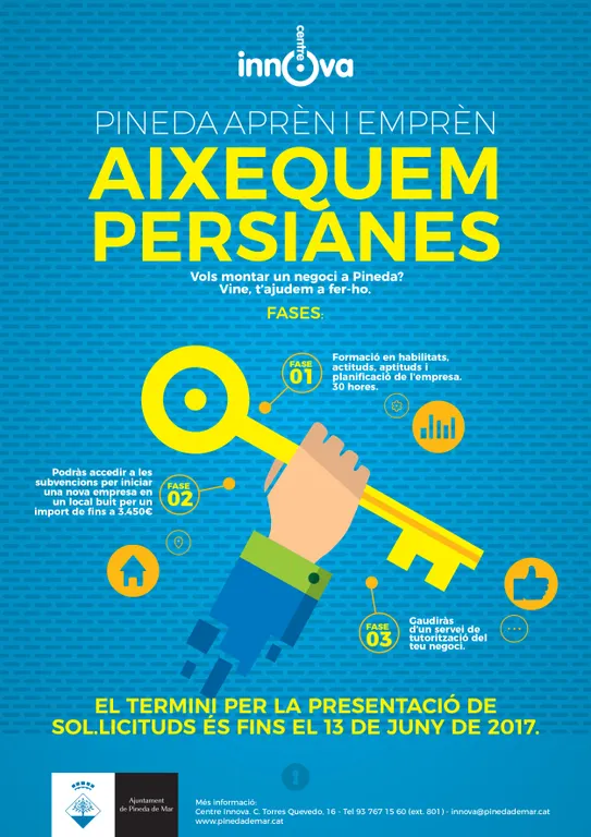 Nova promoció del projecte "Aixequem persianes" per ajudar a obrir nous negocis