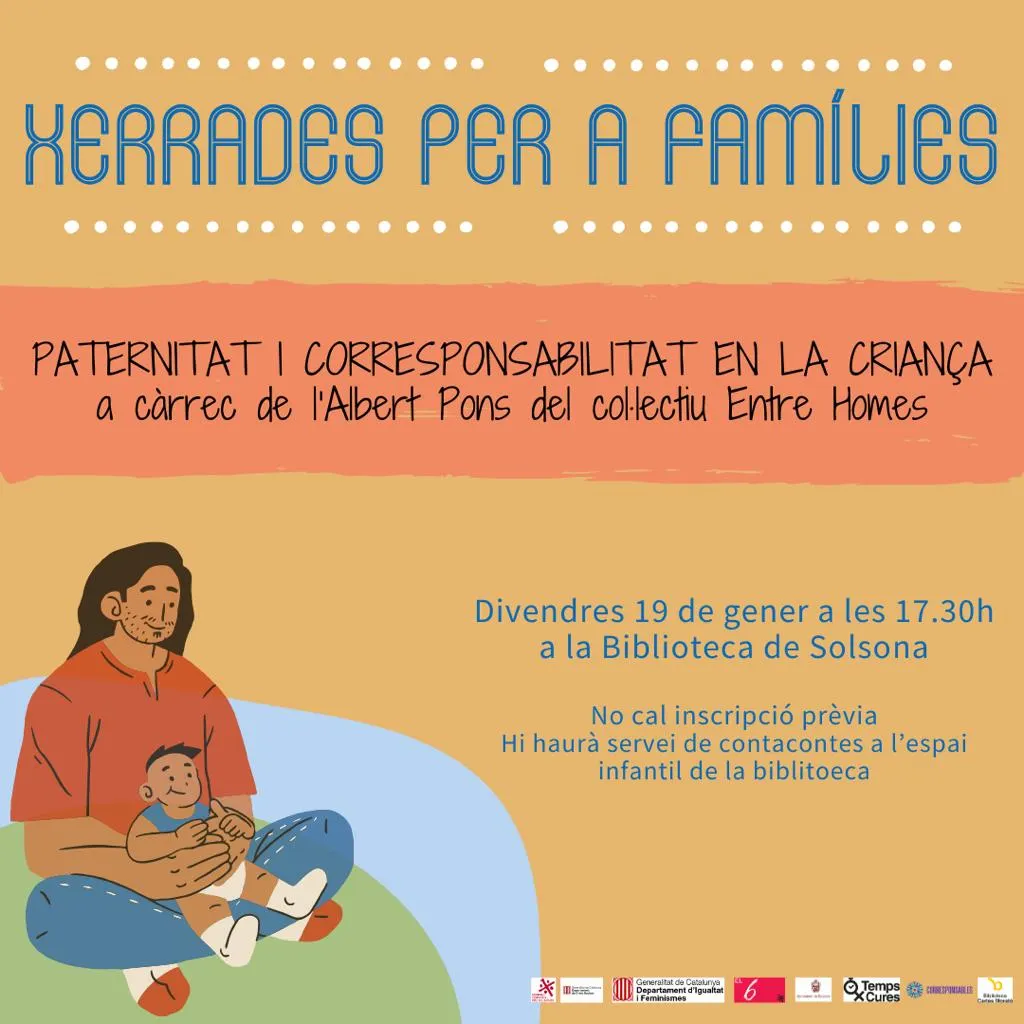 El 6 organitza una xerrada sobre "Paternitat i coresponsabilitat en la criança"