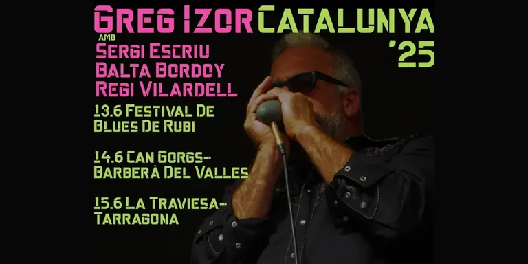 Greg Izor i la seva harmònica, a La Traviesa