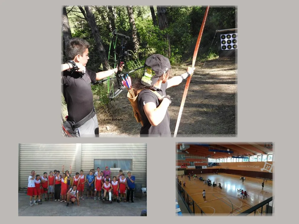Fotomuntatge amb la participació dels arquers i les competicions de l'Horitzó