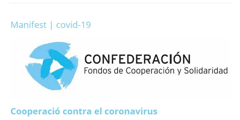 Compromís X La Seu recolza el manifest per la cooperació internacional contra el coronavirus