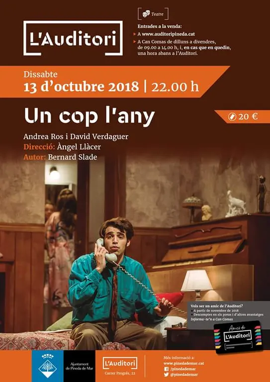 L'actor David Verdaguer protagonitza «Un cop l'any» a l'Auditori