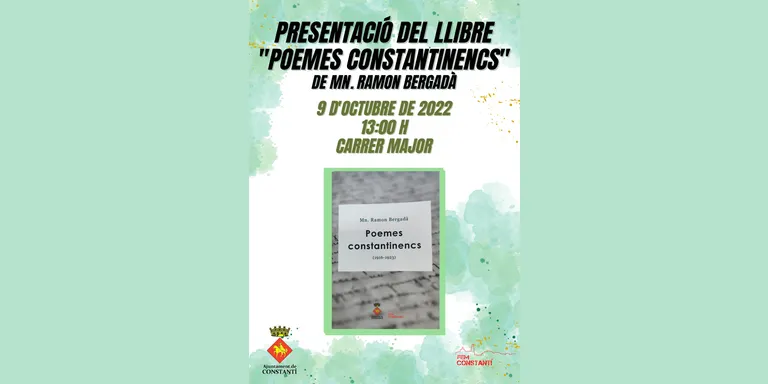 Presentació del llibre “Poemes Constantinencs (1916-1923)” de Mossèn Ramon Bergadà