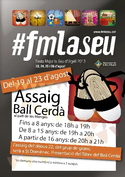 Ball Cerdà - Cartell dels assajos 2013