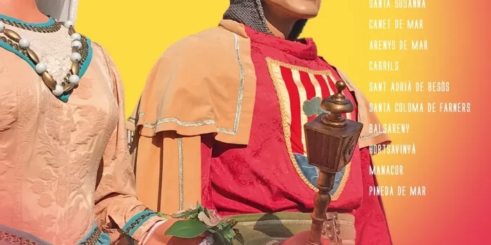Els Gegants d’Arenys es desplacen aquesta tarda a Pineda a la 32a Trobada de Gegants