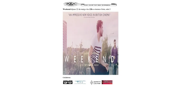 'Weekend', nova projecció de Cineclub La Seu d'Urgell