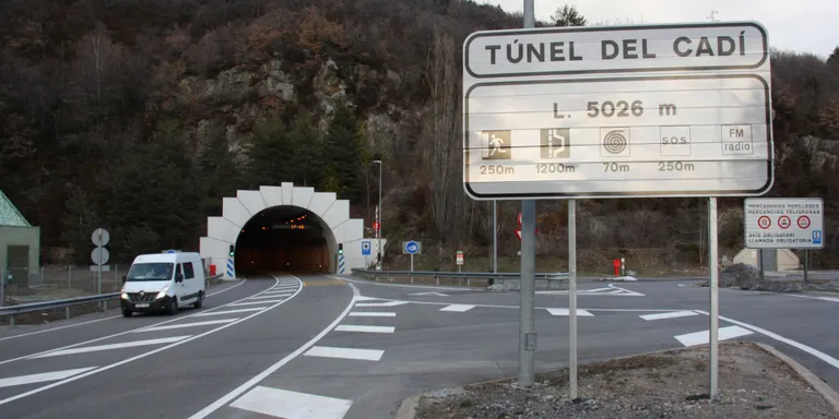 Canvi de l'enllumenat del Túnel del Cadí a partir de dilluns vinent