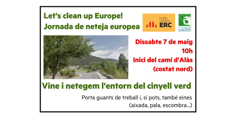 ERC organitza una nova jornada de treball comunitari al cinyell verd de la Seu
